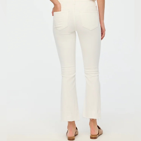 J. Crew Factory White Flare crop Skinny Jean signature stretch 30 NWT - Picture 2 of 3